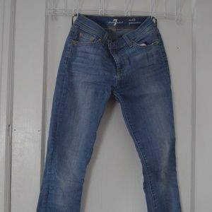 7 For All Mankind -  medium wash skinny jeans 26